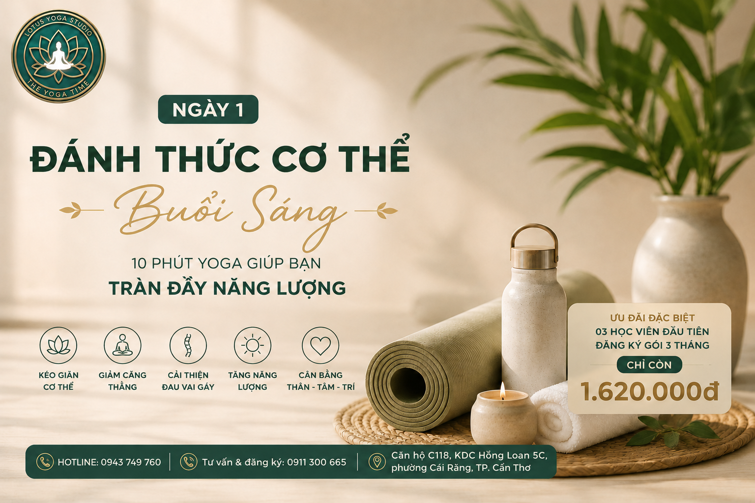 Động tác yoga buổi sáng giúp đánh thức cơ thể