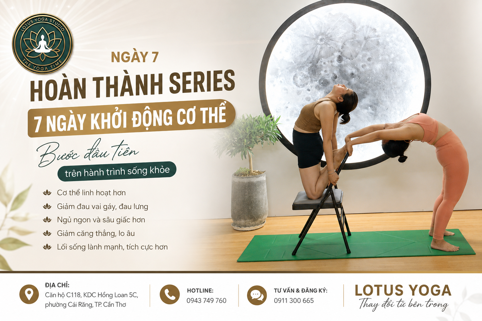 Lotus Yoga Cần Thơ - Hoàn Thành Series " 7 Ngày Khởi Động Cơ Thể "