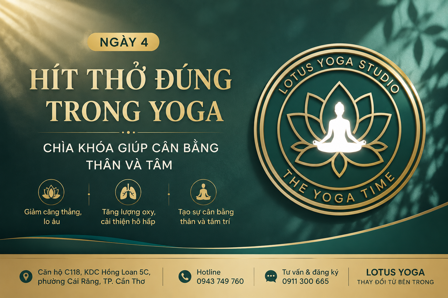 Yoga giảm stress bằng kỹ thuật hít thở